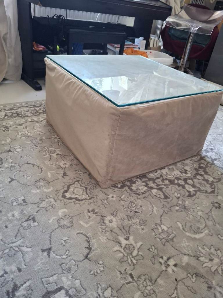 2-in-1 Footstool Bed Ottoman Velvet Guest Bed Space