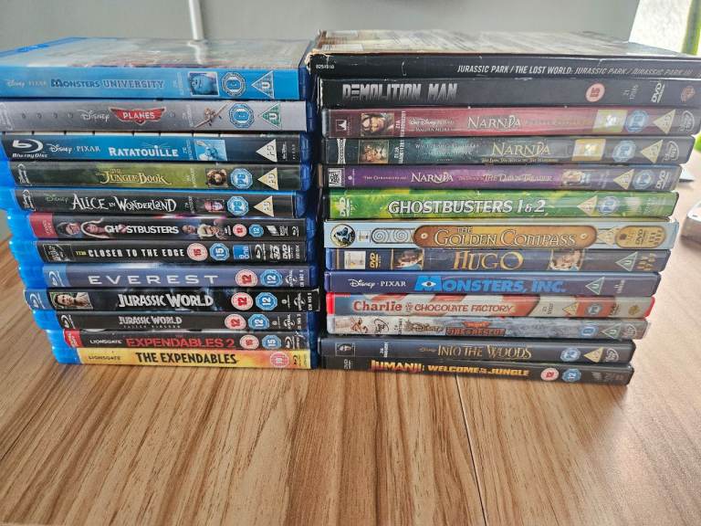 Assorted blu rays and dvds