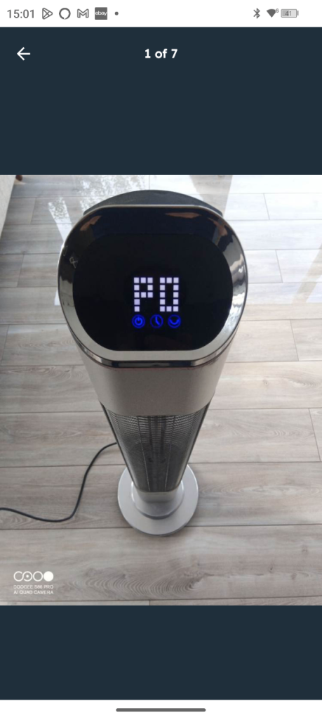 Tower 2000W Oscillating Electric Heater with Remote Control - Almost New