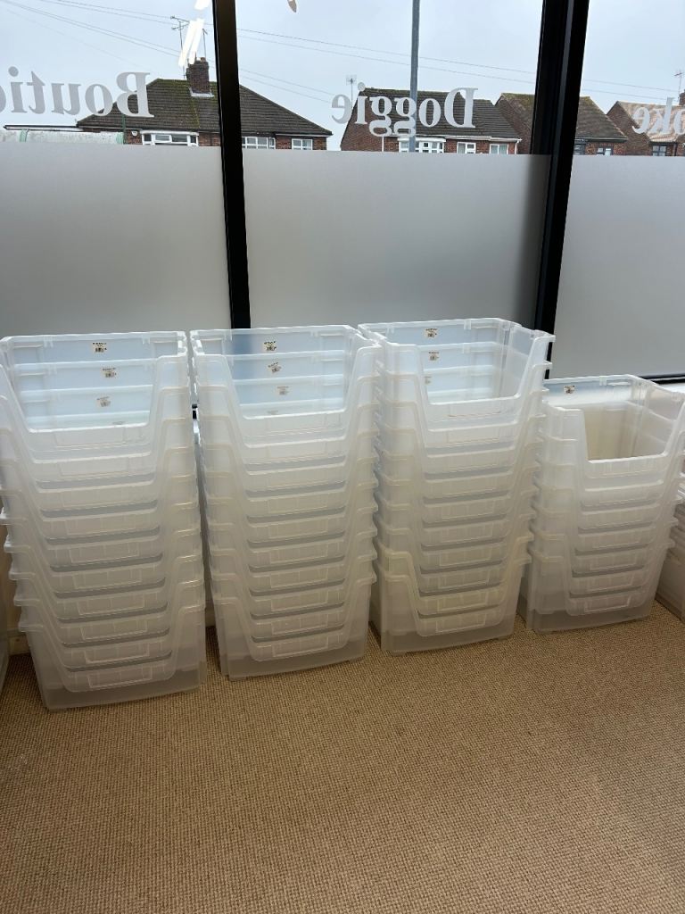 50L Clear stackable pick boxes