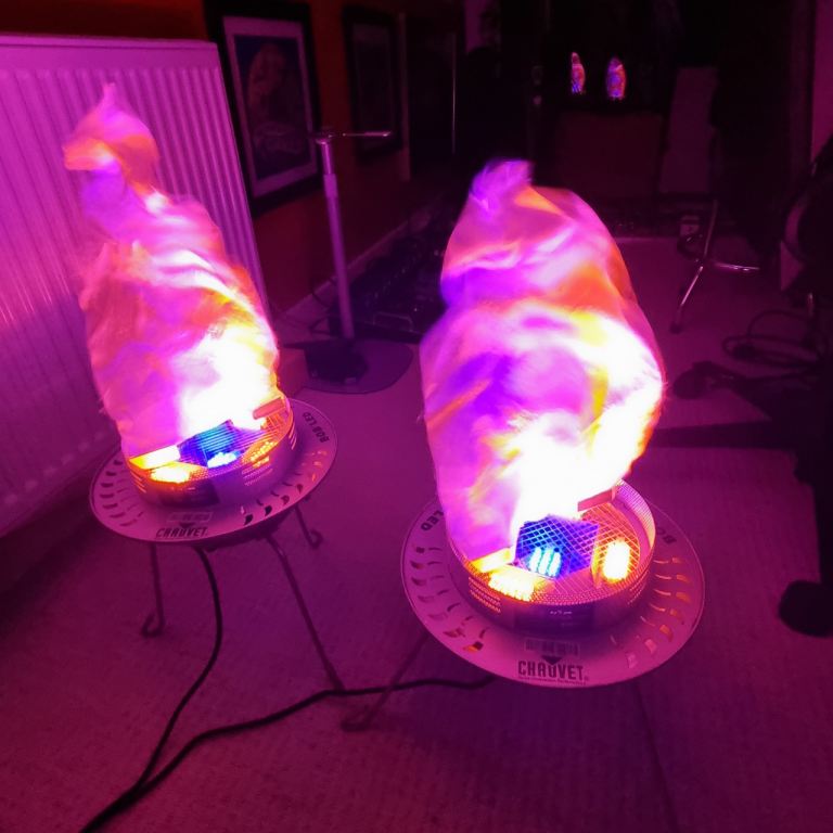 Chauvet Bob LED Flame Effect Lights – Pair, Good Condition