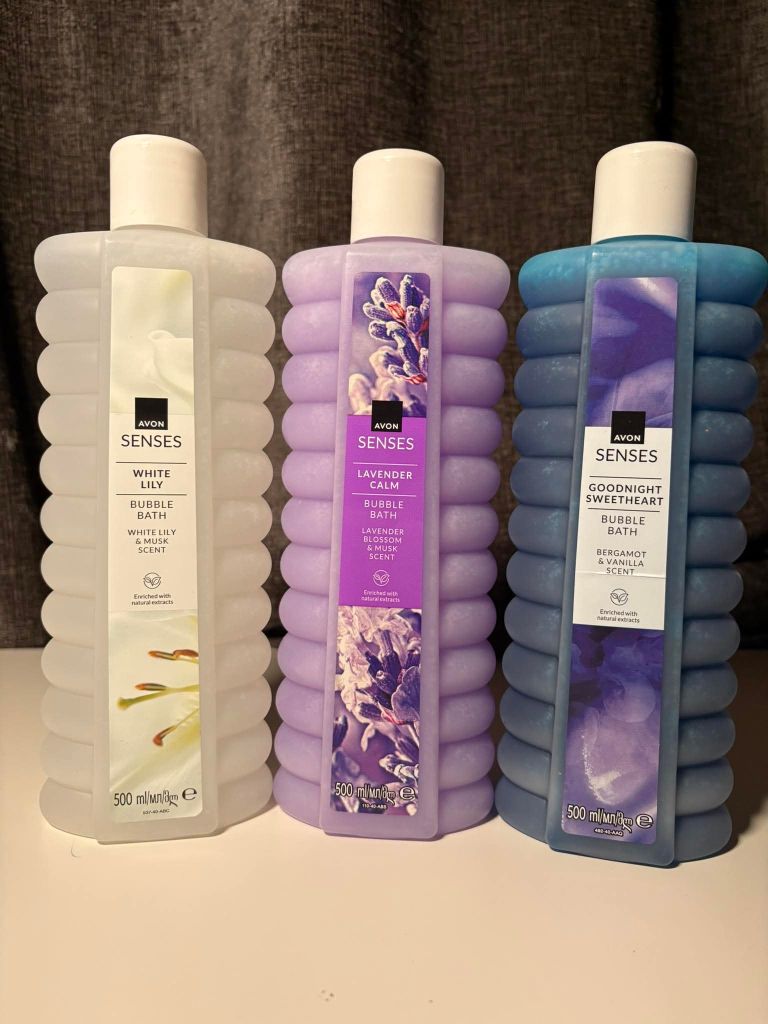 Avon Senses Bubble Bath Set - New, 500ml Each