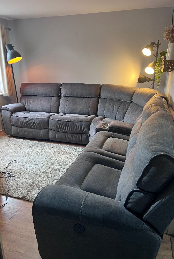 Harveys Brooklyn Power Recliner Corner Sofa 