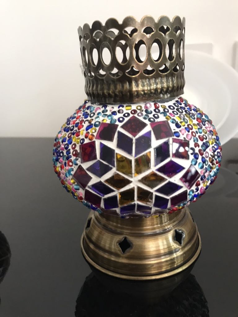 Collection only 2x Mosaic Tea Light Lamp - Perfect Gift Idea