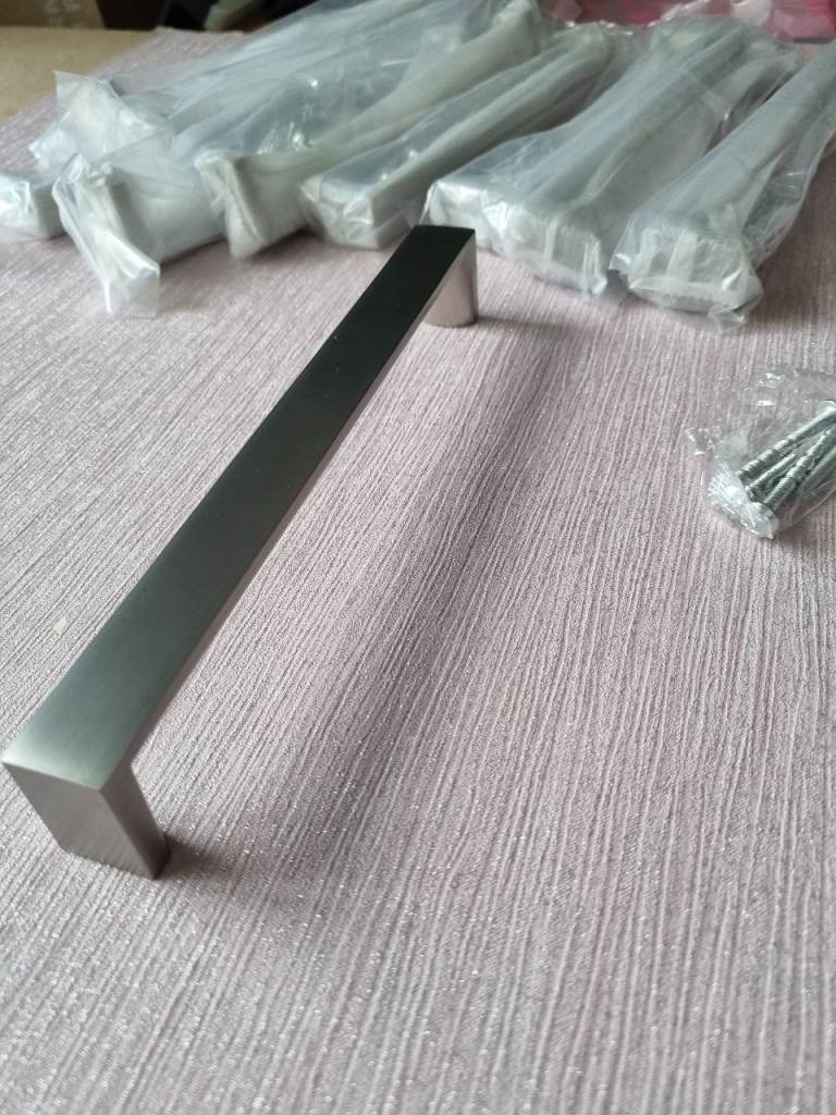 10 x Brushed Nickel Door Handles