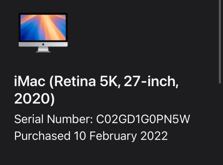 Apple IMac 27” 5k Retina late 2022 model i7