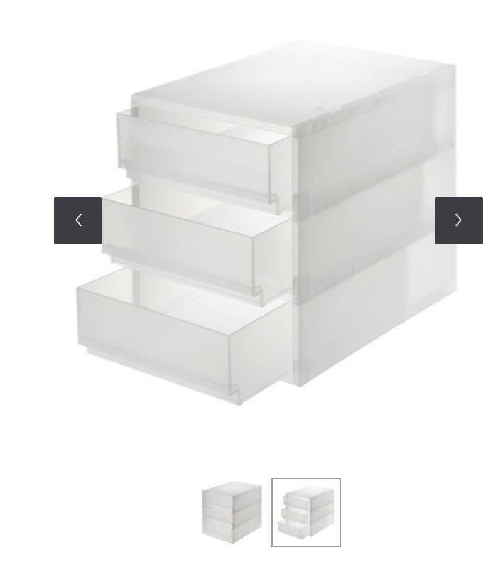 image for  Muji PP 3-Drawer Unit A4 (W26 x D37 x H32.5 cm), collection from N1 before 21/Nov