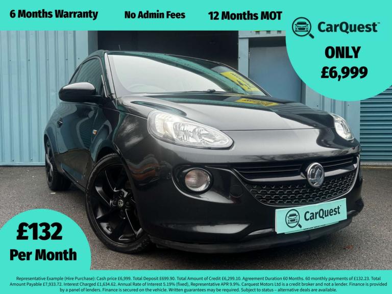 2016 Vauxhall ADAM 1.2i Energised 3dr HATCHBACK PETROL Manual