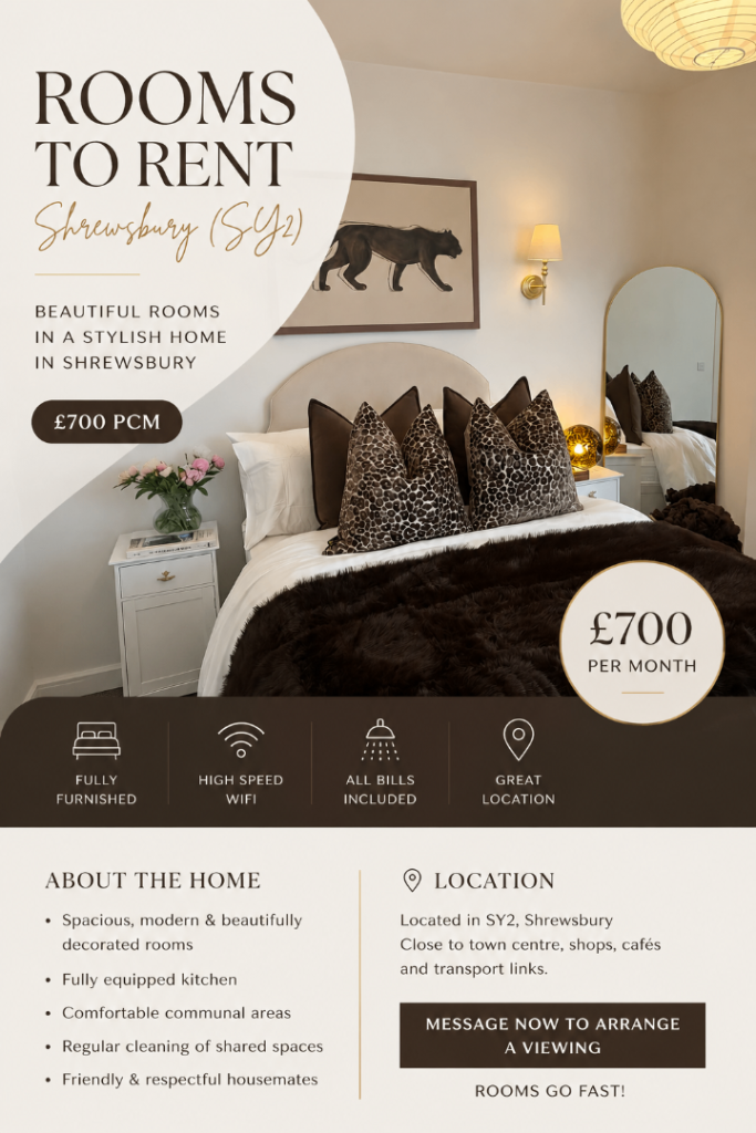 Rooms to Rent in SY2 