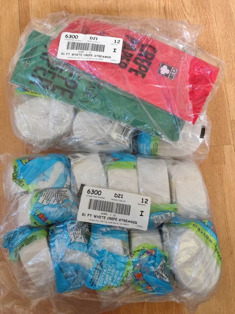 FREE - Crepe Paper Streamers & Sheets