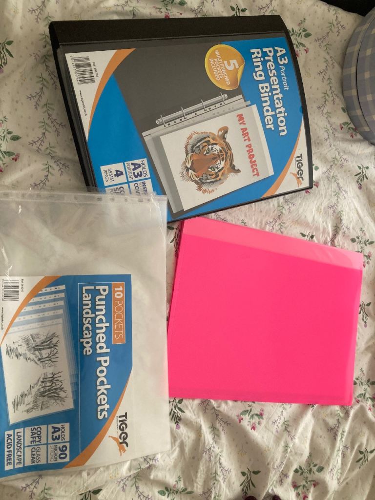 A3 portrait presentation ring binder BRAND NEW - school - Art - storage