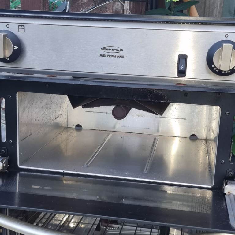 Caravan gas oven and grill.