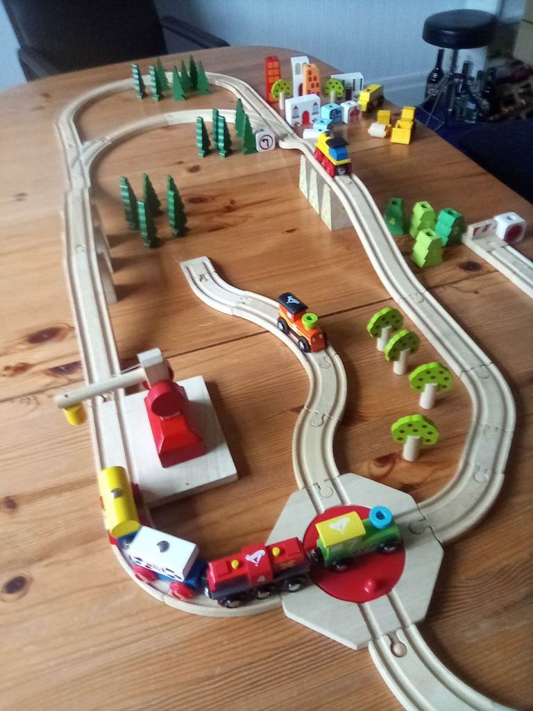 Wooden train set