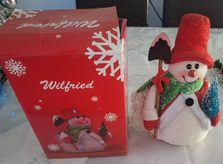 Christmas Snowman Wilfried Flashing Lights Snowman