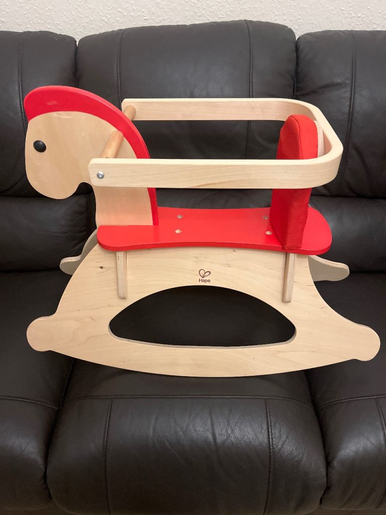 Wooden Rocking Horse with Red Seat – As Good As New
