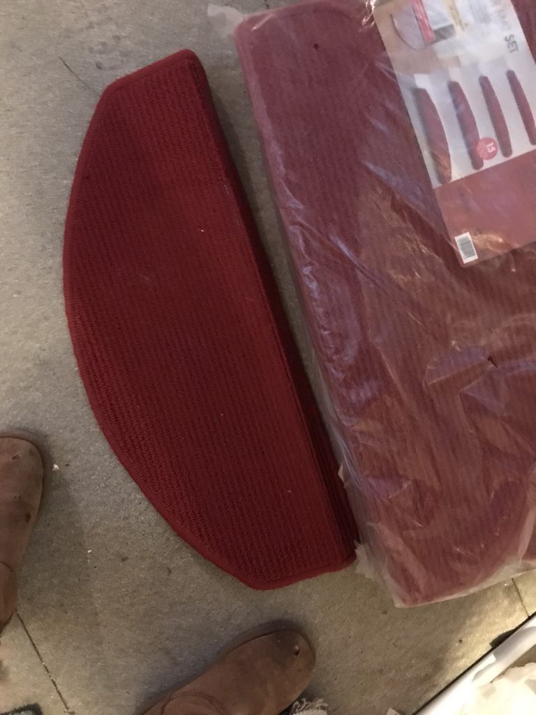 Red stair treat carpet