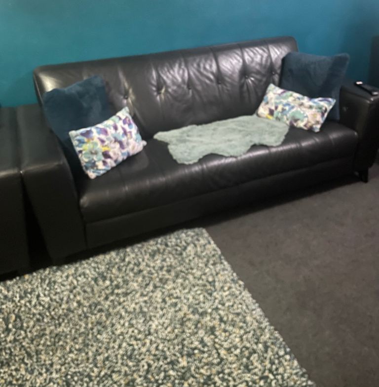 image for DFS Leather Sofas – Set of 2