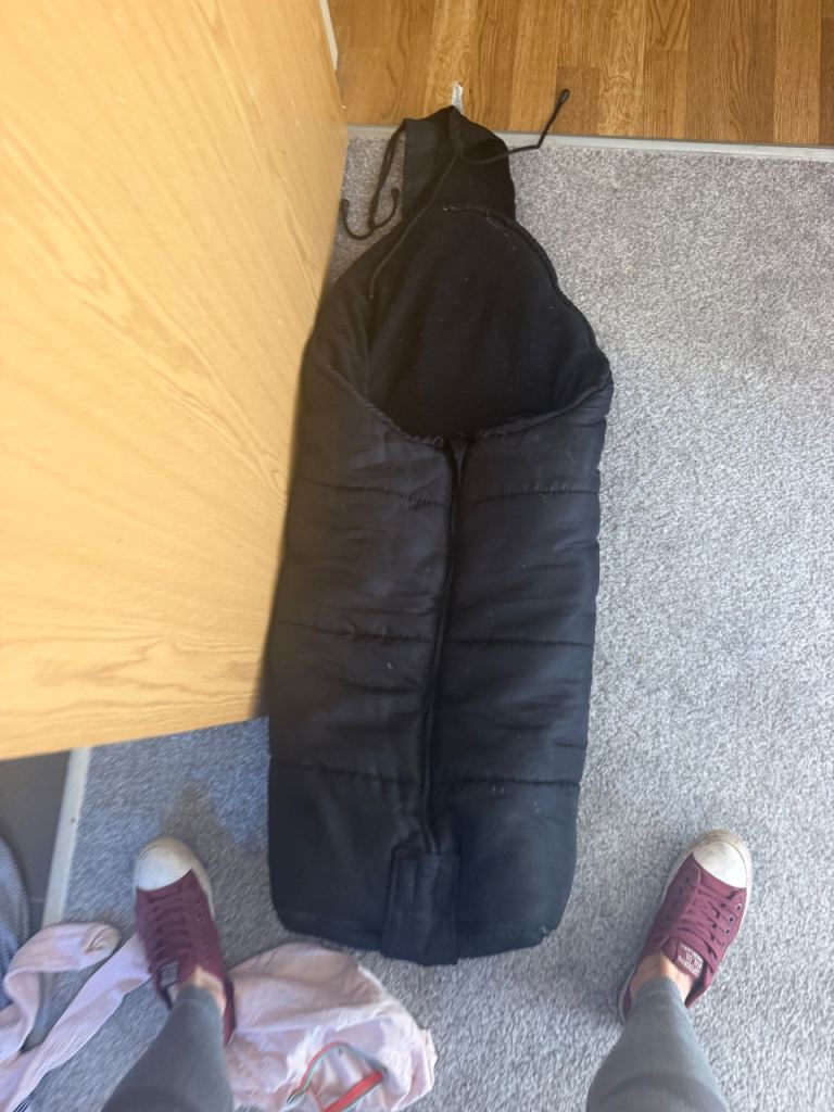 Black Baby Footmuff / Cosy Toes for Pushchair – Good Condition