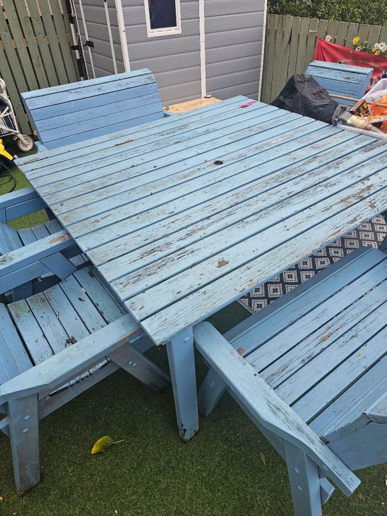Wooden table and chairs