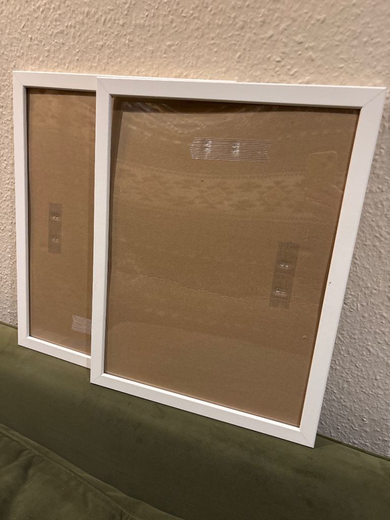 2 Ikea Fiskbo 30x40cm picture frames 