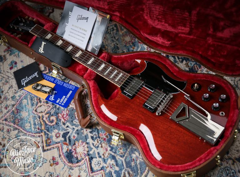 2022 Gibson USA SG Standard 61' Sideways Vibrola Vintage Cherry