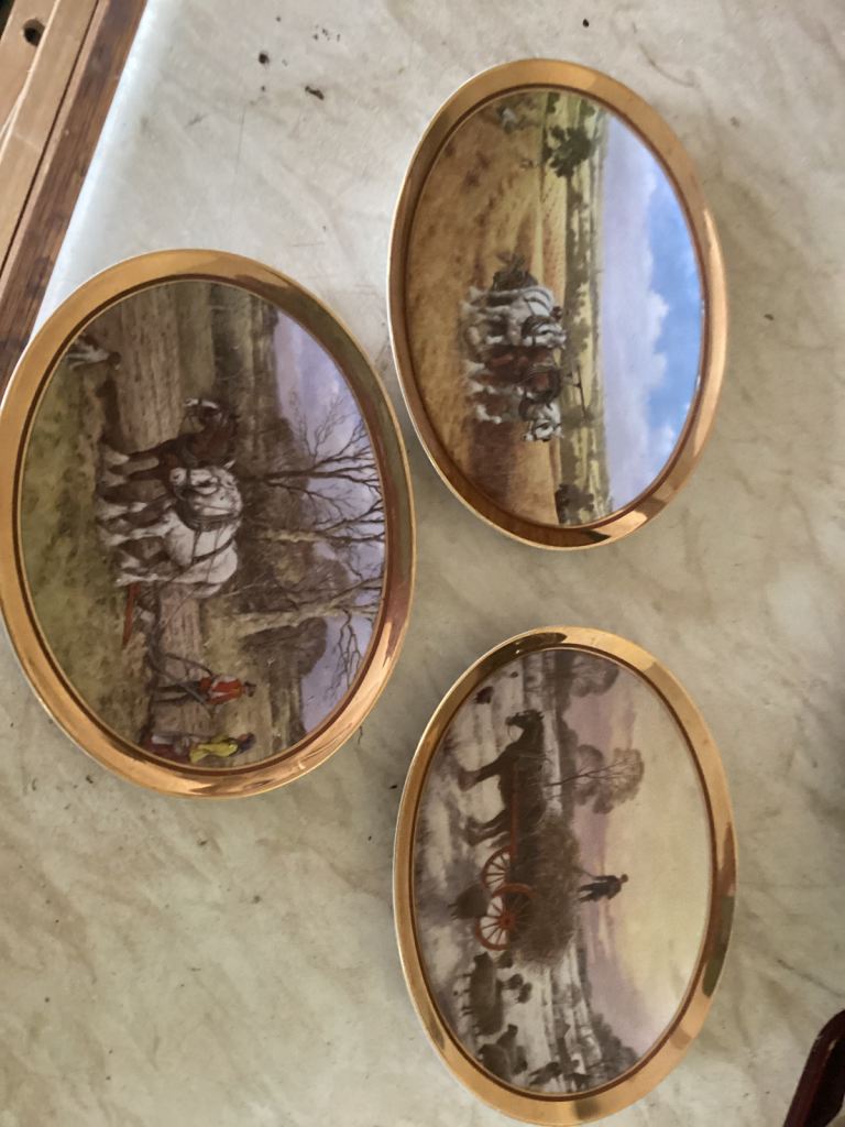 Various horse plates