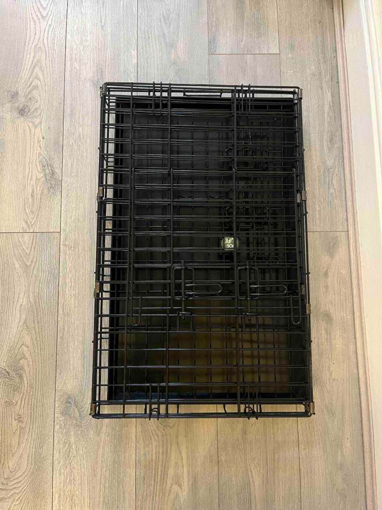 Medium size Double Door Folding Dog Crate 