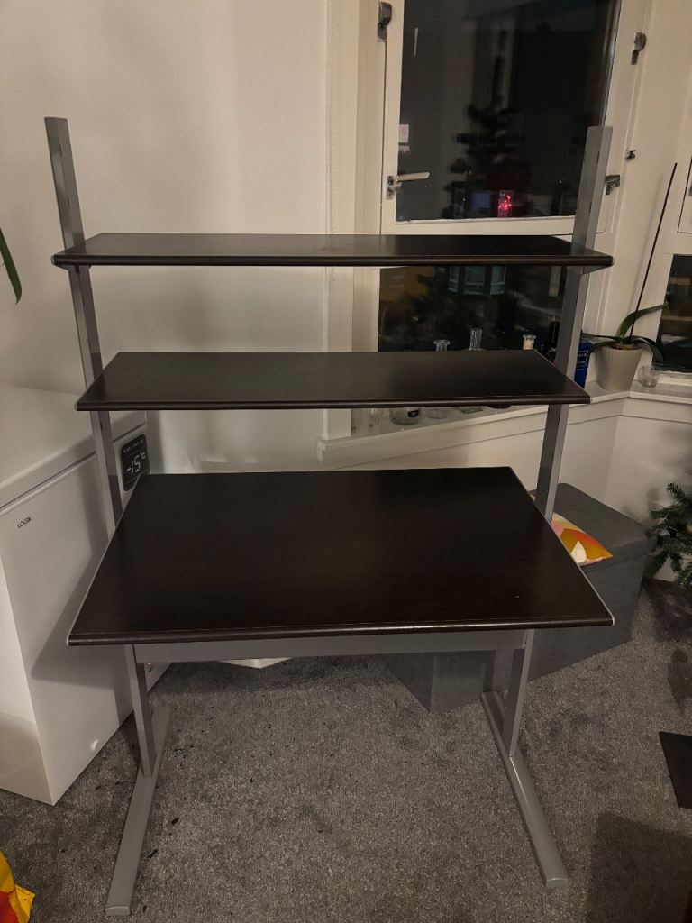 Black Wood/Metal Desk