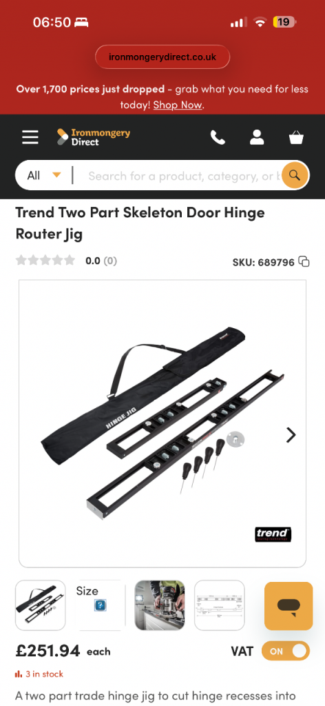 Trend skeleton hinge jig practically brand new 