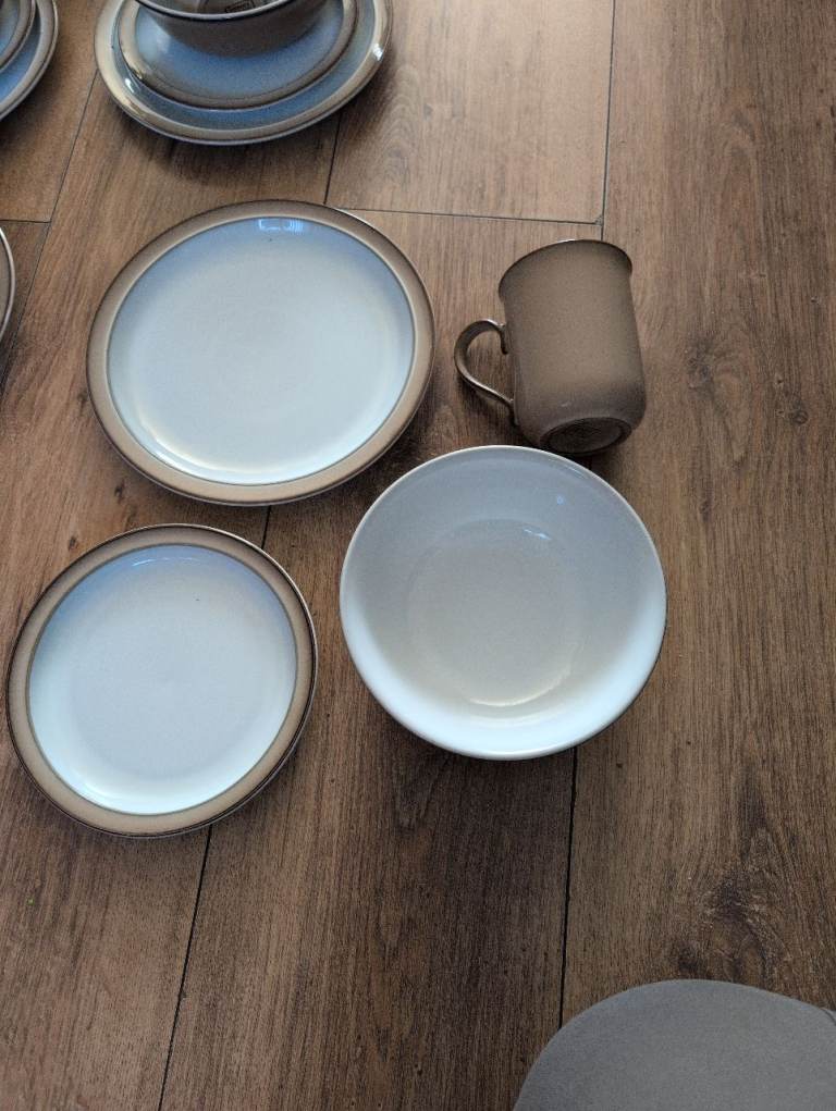 Denby coffee mugs and dish