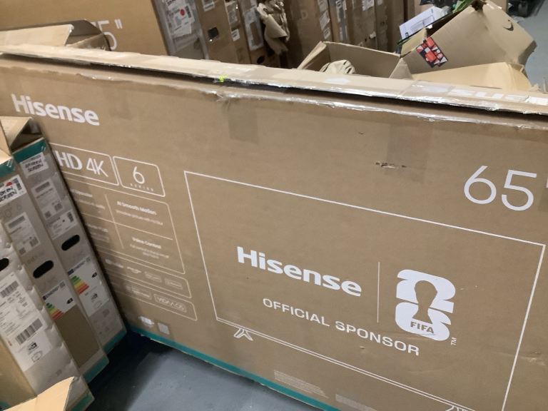 Hisense 65” A7Q QLED 4K Smart TV – Brand New Boxed – Broken Screen – Spares/Repair
