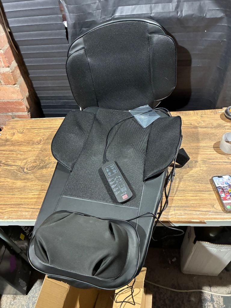 Belhope Shiatsu Neck and Back Massager with Heat 4D Kneading Chair Massage Pad with in vehicle use