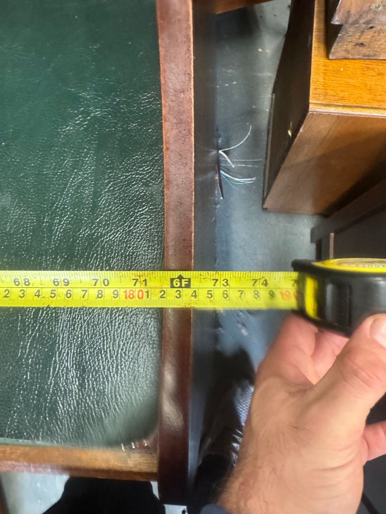 Vintage Jeweller’s Desk Solid, Heavy & Custom Made