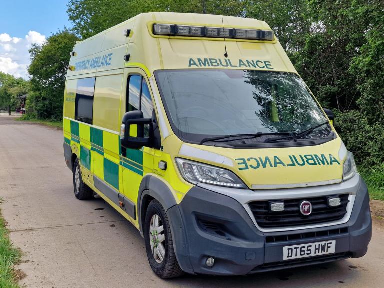 2016 Fiat Ducato 42 MAXI MULTIJET Yellow 4 Seat Ambulance Van  Drives Perfect