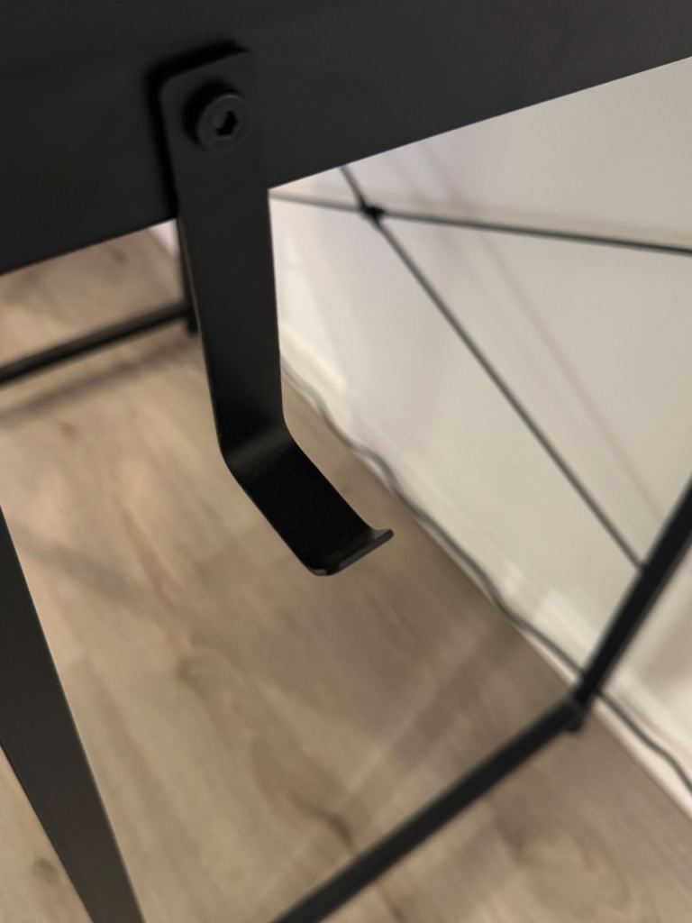 Black Wooden and Metal Computer Desk