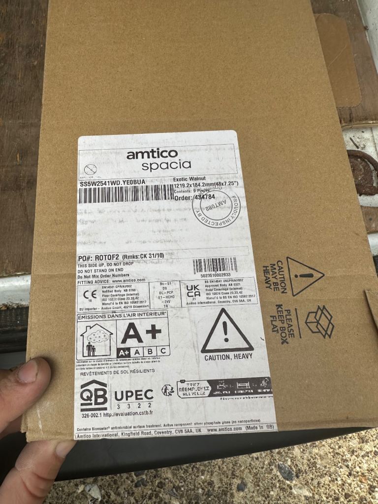 3 Boxes Amtico “Exotic Walnut” SS5W2541WD – £30 / Box