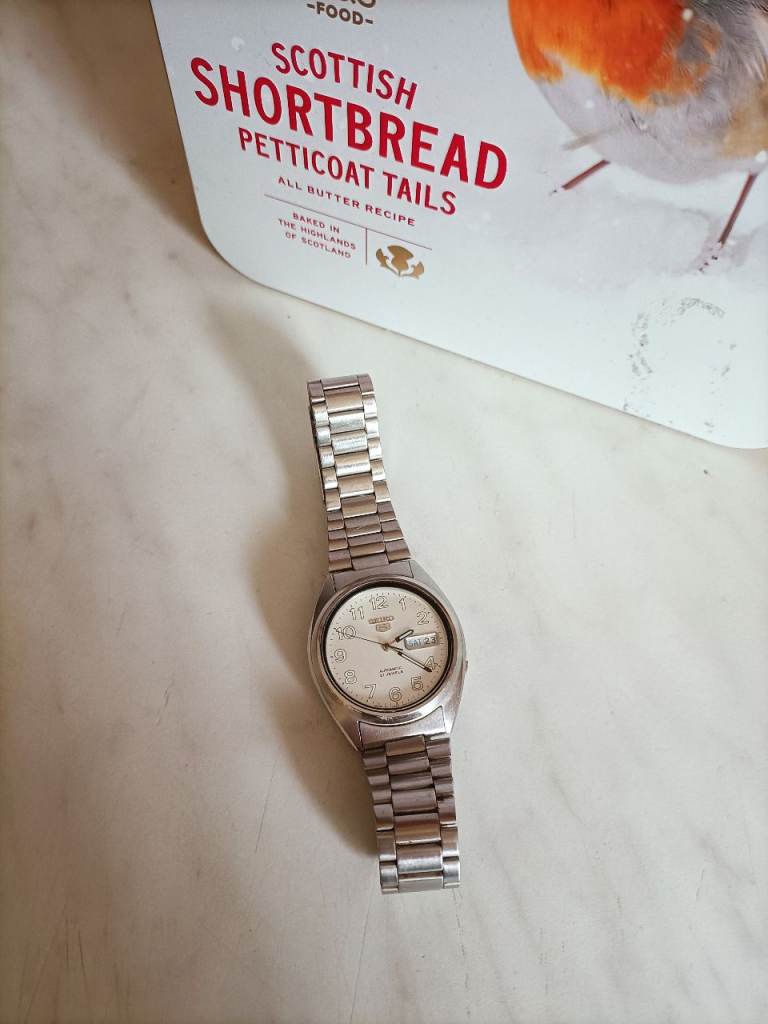Seiko 5 Automatic Watch - Silver, Good Condition