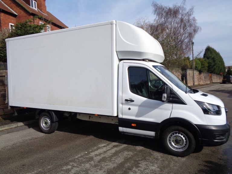 Man with van moving, removal service, and long-distance transport.