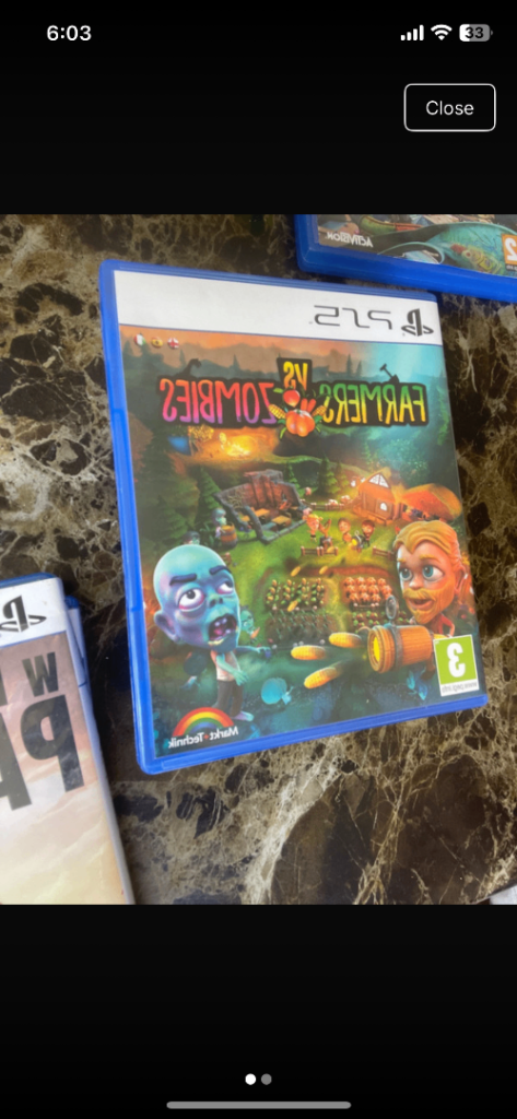 Zombies VS Farmers PS5 Game - Good Condition