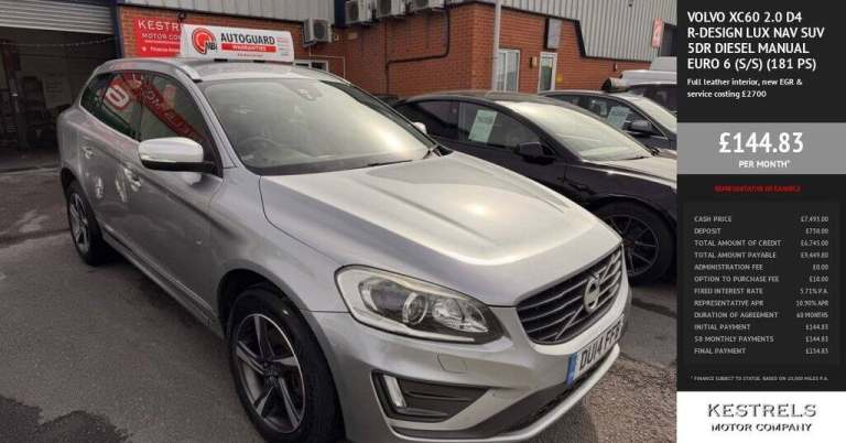 2014 Volvo XC60 2.0 D4 R-Design Lux Nav SUV 5dr Diesel Manual Euro 6 (s/s) (181 ps) ESTATE Diesel...