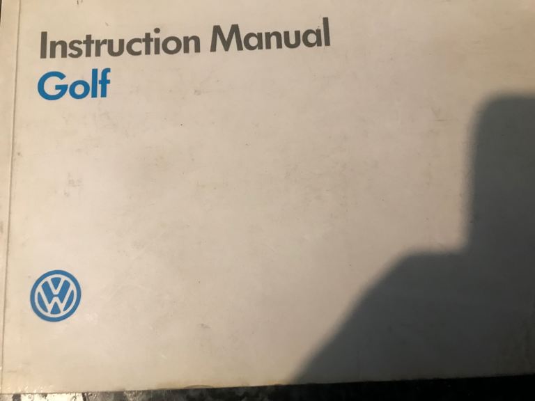 Volkswagen Golf Mark 2 original glovebox owners/users manual