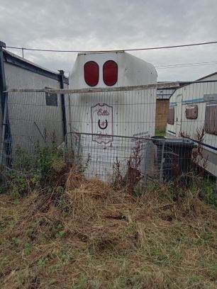 Ellis Horse Trailer - White, Fair Condition