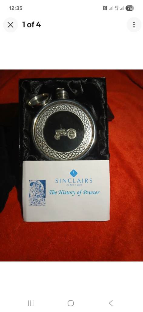 image for Hip flask - tractor emblem