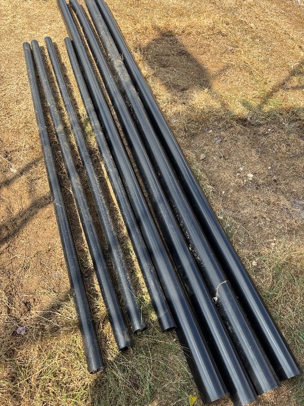 Black Guttering Pipes and Fittings – Good Condition