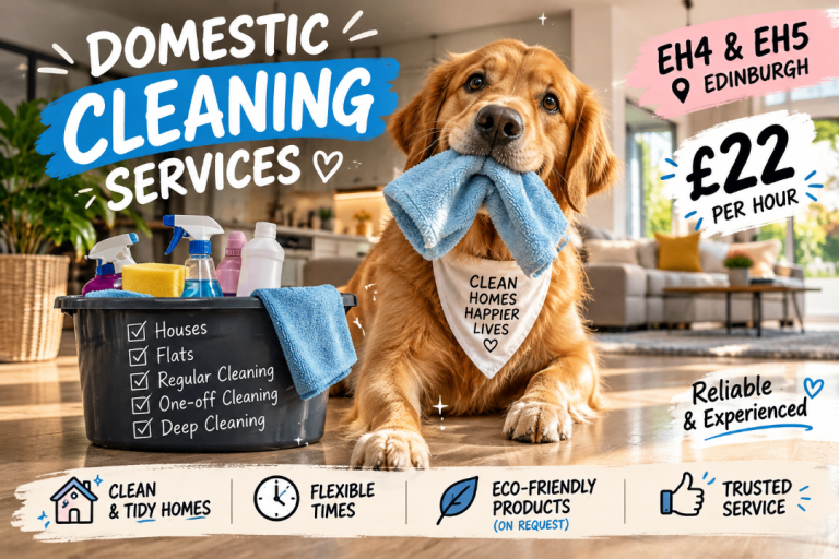 Experienced Domestic Cleaner – EH4 & EH5 – £22/hour