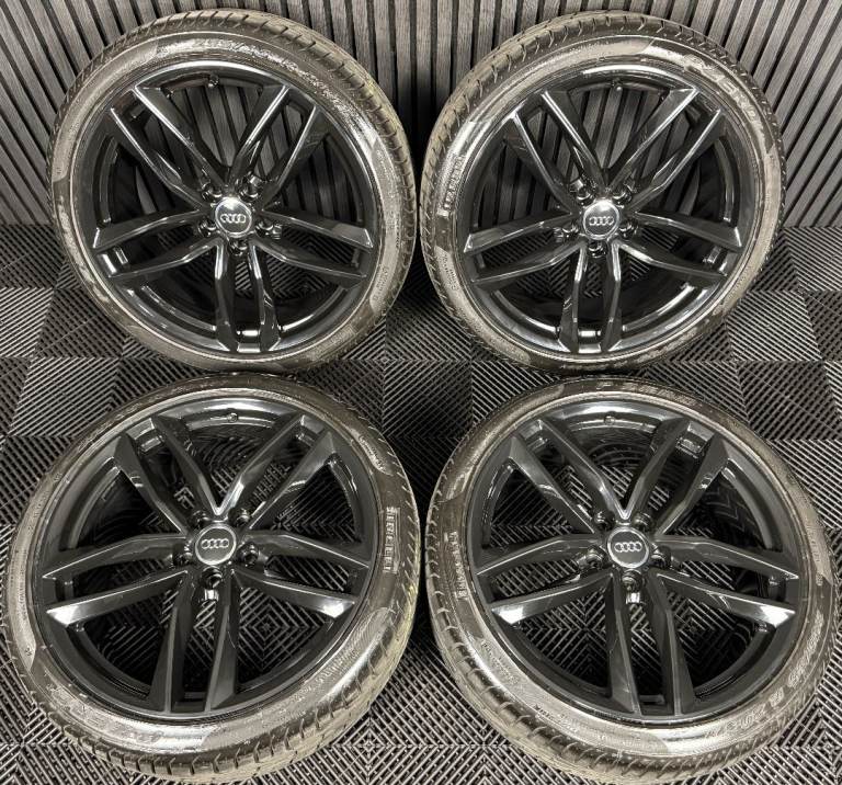 20'' GENUINE AUDI A6 S LINE BLACK EDITION C7 ALLOYS WHEELS TYRES