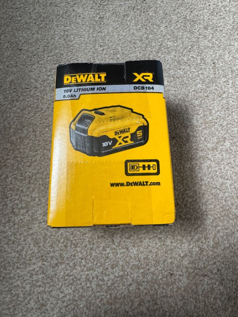 DeWalt XR 18V 5.0Ah Lithium Ion Battery – New in Box