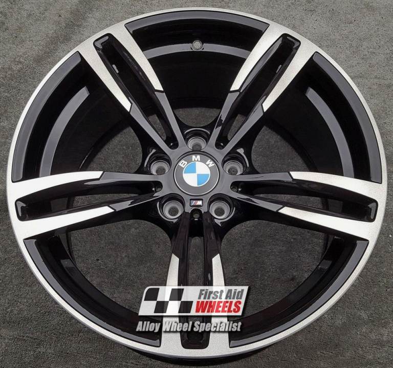 R348BSL Swap BMW M2 M3 M4 1x 19'' GENUINE STYLE 437M GLOSS BLACK TINTED LACQUER FRONT ALLOY WHEEL