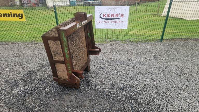 Loader tractor three point linkage rear weight block 