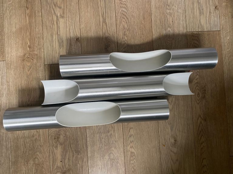  MID-CENTURY WALL SCONCES/LIGHTS BY Raak X 3, 60 Cm length ,WITH ORIGINAL BULBS ,STORED SINCE 1963